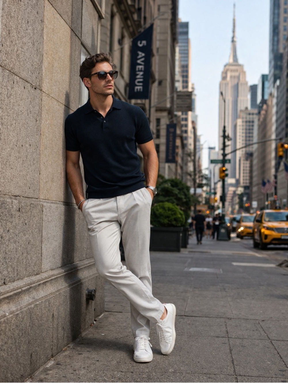 Express Men's Light Gray Chinos with Tailored Rise